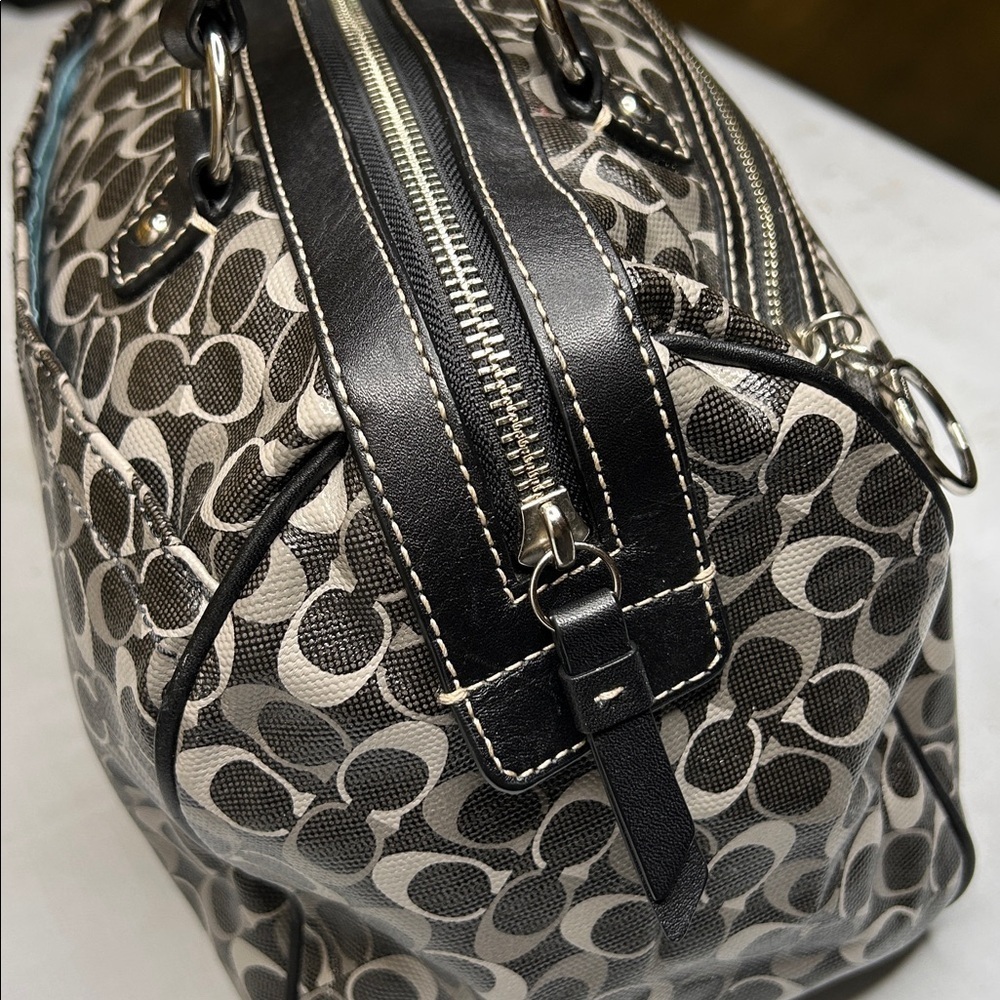 Coach Signature Coated Canvas and Leather Chelsea Satchel - Picture 16 of 16